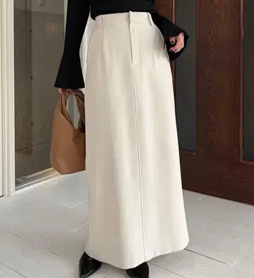 CAPRICIEUX LE MAGE 맥시 I 라인 스커트 화이트 38