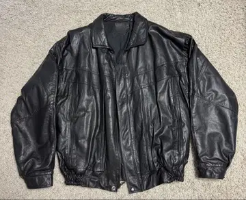 블랙 가죽 자켓 지퍼식