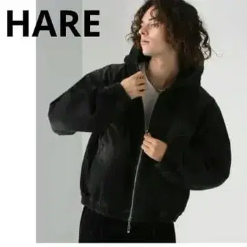 HARE 데님 컴팩트 후드 블루종