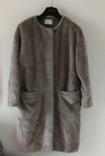 UNITED ARROWS 인조 모피 롱 코트