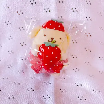 산리오 폼폼푸딩 폼폼푸딩 카페 딸기 후르츠 마스코트