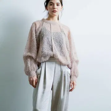 Lallia Mu 라리아 자카드 튤 풀오버