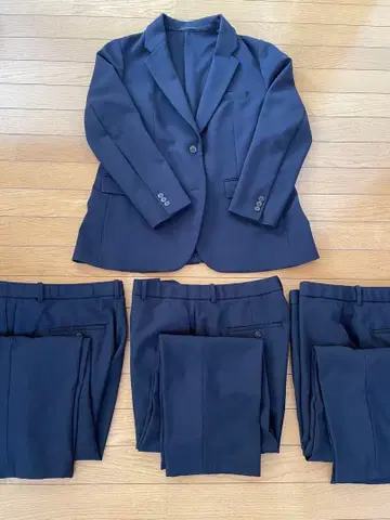 유니클로/여성용 감동 자켓 & 팬츠 3개/네이비 XXL