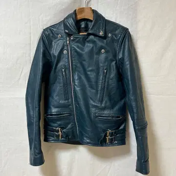 다크 블루 더블 라이더스 롱 재킷 라이트닝 타입 38