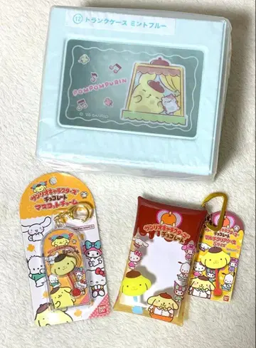 폼폼푸딩 트렁크 케이스 초콜릿 마스코트 참 2세트