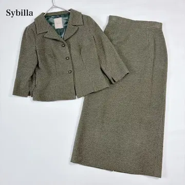 새상품급 시빌라 셋업 자켓 스커트 M 사이즈 믹스 트위드