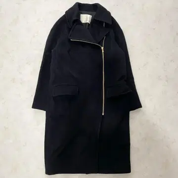 GRACE CLASS 롱 코트 울 코트 골드 금장 장식 코쿤 S