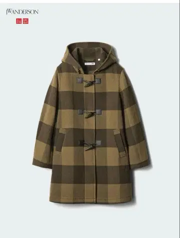 JW ANDERSON 더플 코트 카키 계열 체크