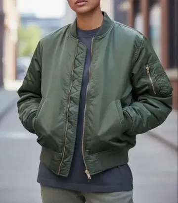 올리브 그린 MA-1 플라이트 자켓