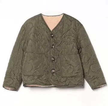 토끼 패턴 리버서블 퀼팅 자켓 보아 자켓