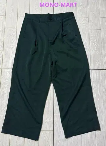 MONO-MART 다크 그린 와이드 팬츠