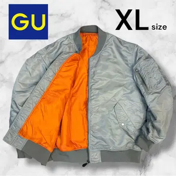 [ 컨디션 최상 ] GU MA-1 히트 패디드 XL 봄버 자켓 그레이