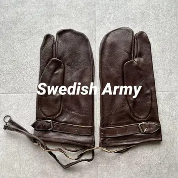 스웨덴군 가죽 장갑 미튼 그로브 브라운 데드스탁 혁 군용품