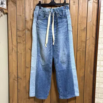 핸드메이드 데님 리메이크 팬츠 패치워크