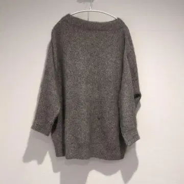 비어즐리 보트넥 니트 풀오버 그레이