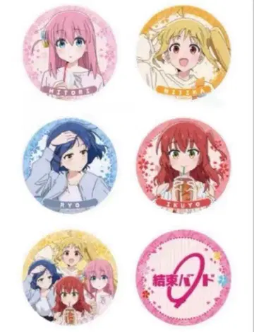 봇치 더 록! x IPSTAR 중국 콜라보 카페 캔뱃지 전 6종 세트