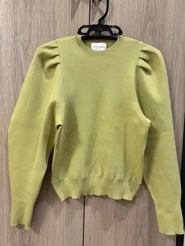 UNITED ARROWS 퍼프 슬리브 니트 라이트 그린