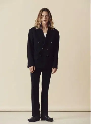 19AW 세컨드 레이어 더블 테일러드 자켓 L 블랙