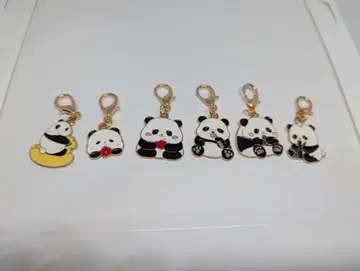 팬더 아크릴 키링 6개 세트