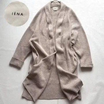 IENA 캐시미어 혼방 롱 가디건 베이지 울 니트 겉옷 이에나