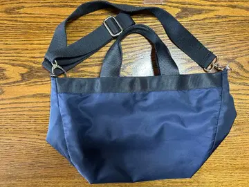 GLOBAL WORK 네이비 나일론 숄더백