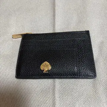 케이트 스페이드 블랙 가죽 코인 케이스