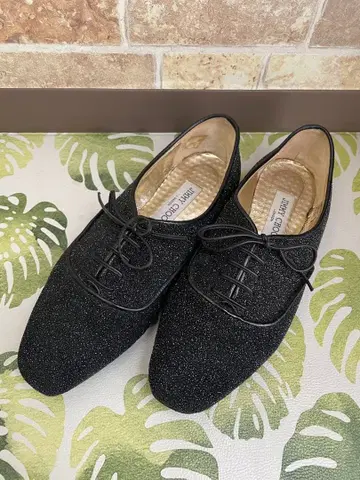 JIMMY CHOO 블랙 글리터 신발