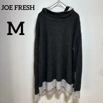 JOE FRESH [ M ] 하이넥 니트 스웨터 니트 하이넥 그레이 계열
