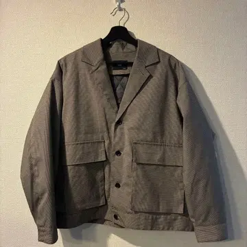 HARE 오버 사이즈 테일러드 자켓 체크 SMALL