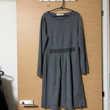 Super Beauty 그레이 긴팔 원피스 40