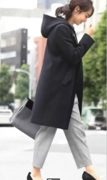 비밍 바이 빔즈 beams 울 후드 부착 롱 코트