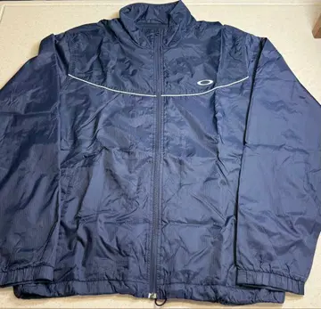 오클리 골프 아우터 얇은 소재 나일론 저지 즉시 발송 네이비 & 화이트