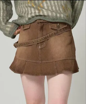 더블 벨트 미니 스커트 TINA: JOJUN