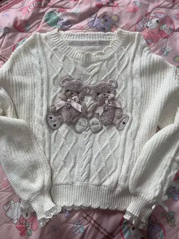 LIZLISA Twin Bears 니트탑 리즈리사