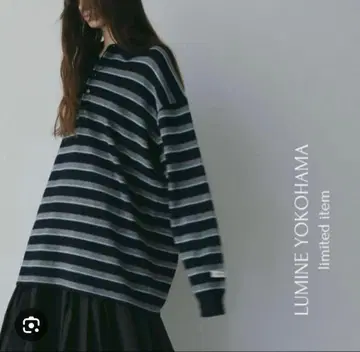 etre tokyo 멀티 보더 니트 폴로