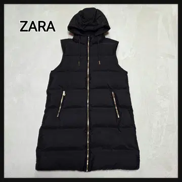 [새상품급] ZARA 다운 베스트 롱베스트 후드 부착 최근 모델