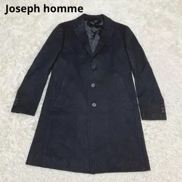 a1984 [조셉옴므] 체스터 코트 헨리본 패턴 블랙 새상품급 오샤레