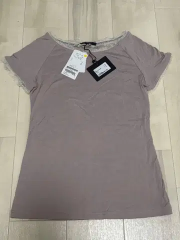 PEGORER 그레이 핑크 T셔츠 사이즈 40 미사용 택 포함