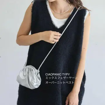 [ 새상품 ] CIAOPANIC TYPY 믹스 페더 얀 오버 니트 베스트