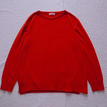 Plantation 울 크루넥 니트 오렌지