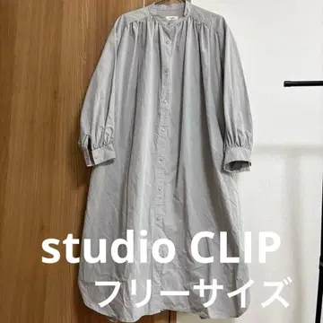 studio CLIP 긴팔 셔츠 원피스 F 여성용 프리 사이즈
