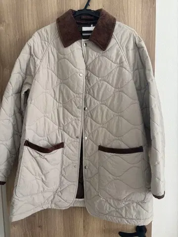 INHERIT 베이지 퀼팅 자켓 L 사이즈