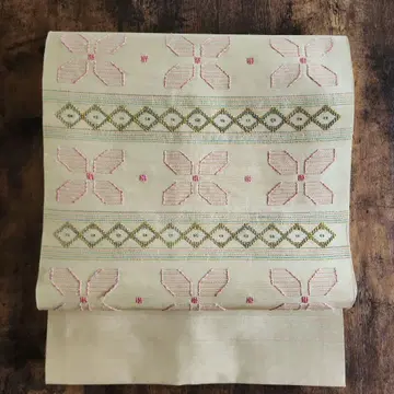 꽃 직조 순수 실크 나고야 오비 열림 마감