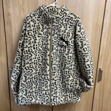 PUMA 레오파드 무늬 집업 자켓 새상품급