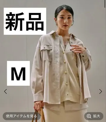 [ 새상품 ] 글로벌 워크 이지케어 코듀로이 셔츠 아이보리 M