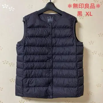 무인양품 다운 베스트 XL 블랙