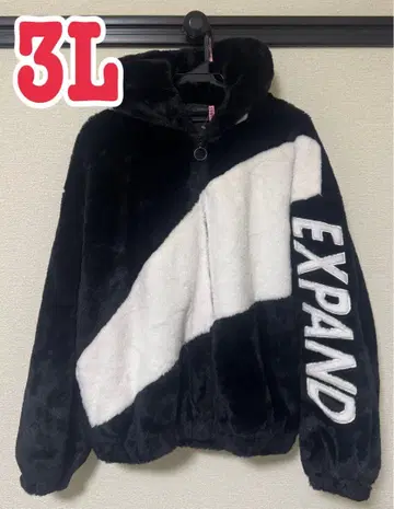 무료배송 퍼 블루종 로고 3L 화이트 x 블랙