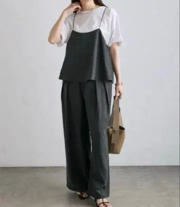 PUAL CE CIN 파우더 트윌 뷔스티에+팬츠 세트