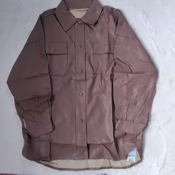 미사용 새상품 브라운 가죽 셔츠 자켓