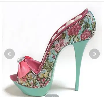 Jacki design 플라워 무늬 하이힐 액세서리 수납함